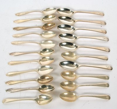 Lot 47 - Mixed Lot: Silver teaspoons including a set of...