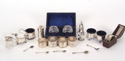 Lot 69 - Mixed Lot: George VI silver three piece...