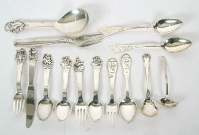 Lot 70 - A quantity of Danish silver flat ware circa...