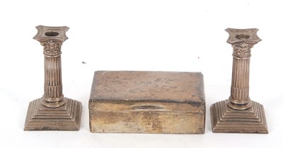 Lot 73A - Mixed Lot: A small pair of silver plated...