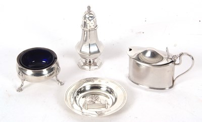Lot 75 - Mixed Lot: A large Victorian silver mustard,...