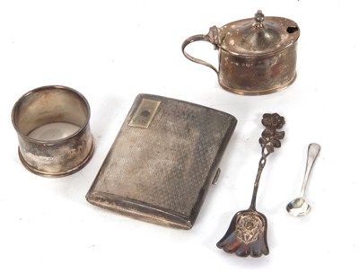 Lot 81 - Mixed Lot: An Art Deco silver cigarette case...