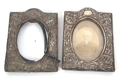 Lot 82 - A pair of Edwardian silver photograph frames...