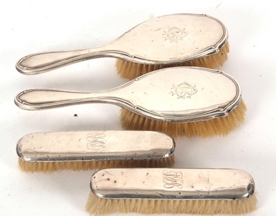 Lot 83 - Mixed Lot:  A pair of silver backed dressing...