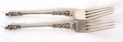 Lot 88 - A pair of decorative continental silver plated...