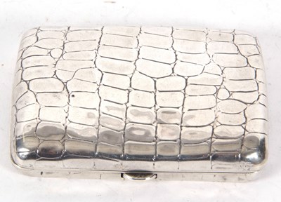 Lot 96 - A Victorian silver crocodile skin pattern...