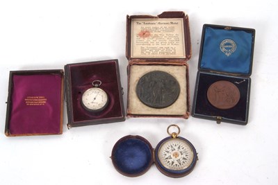 Lot 131 - Mixed Lot: A Victorian gold plated marine...
