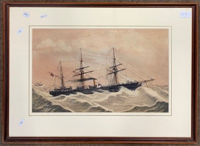Lot 57 - A. Burroughs (British, 19th century),'Steam...