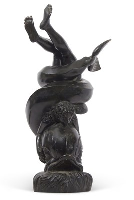 Lot 403 - Italian hollow bronze model of a girl astride...