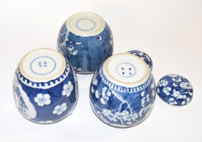 Lot 261 - Group of 3 Chinese Porcelain Ginger Jars