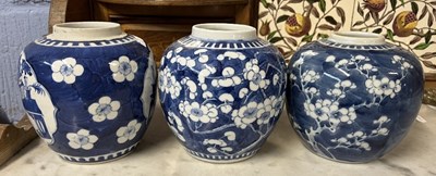 Lot 261 - Group of 3 Chinese Porcelain Ginger Jars