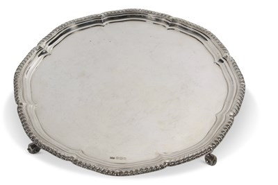 Lot 290 - An Elizabeth II silver salver of circular...