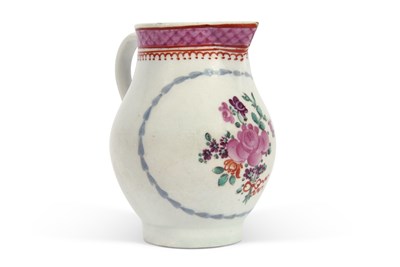 Lot 104 - Lowestoft Porcelain Sparrowbeak Jug c.1780