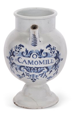 Lot 54 - An 18th/19th Century delft drug jar probably...
