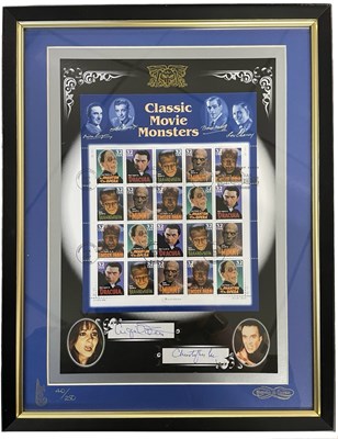 Lot 87 - A framed and glazed set of Movie Monsters...