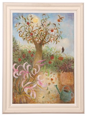 Lot 51 - Tessa Newcomb (b.1955), Sunlit floral garden...