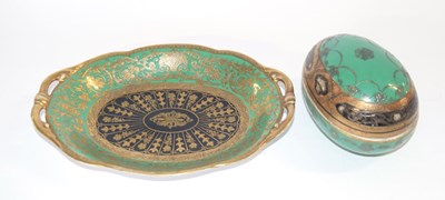 Lot 335 - Noritake Dish and Egg Shaped Box and Cover