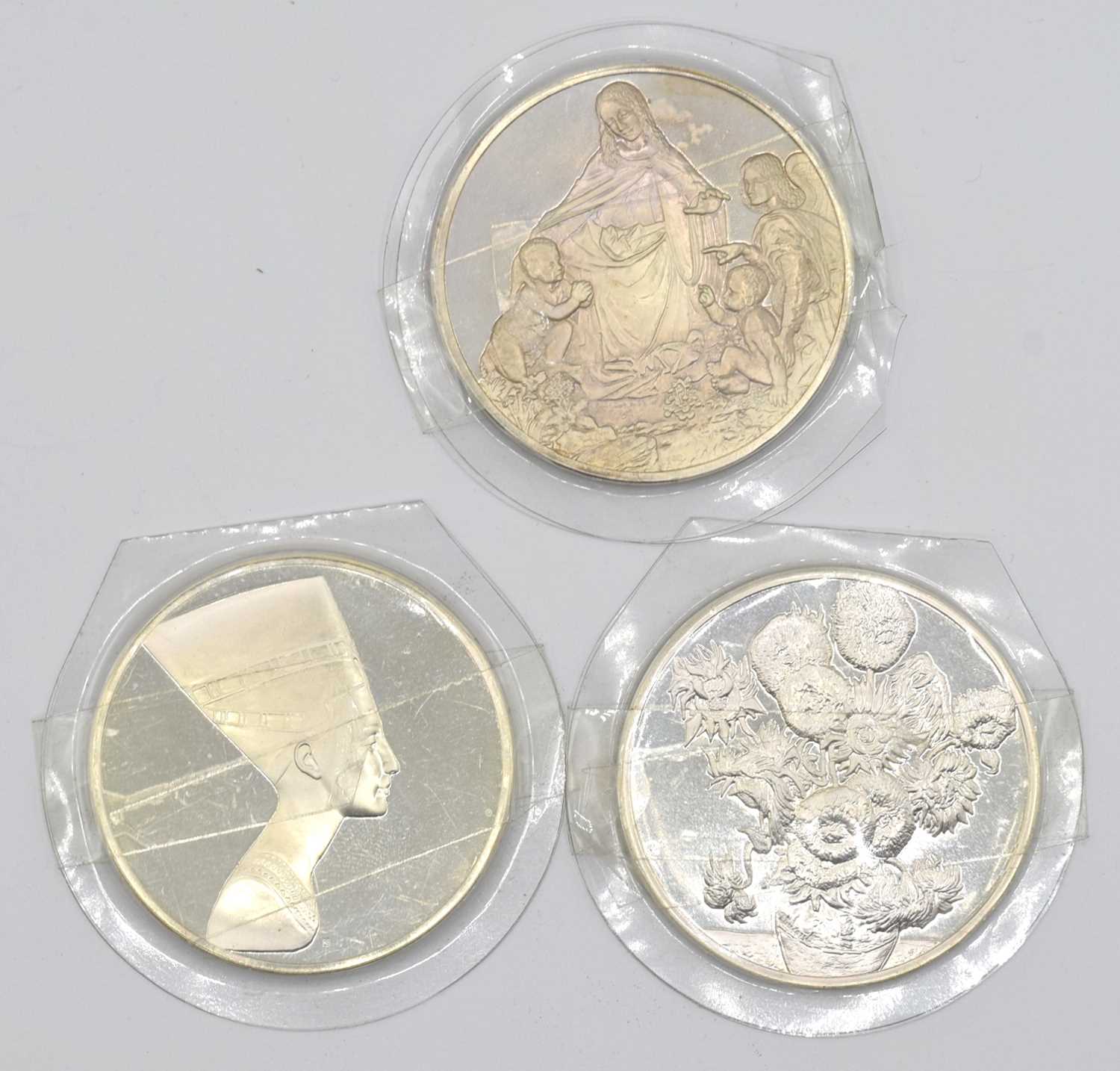 Lot 55 - Three silver medallions 1974. John Pinches 100...