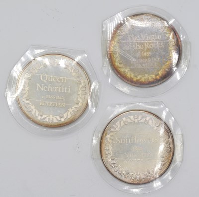 Lot 55 - Three silver medallions 1974. John Pinches 100...