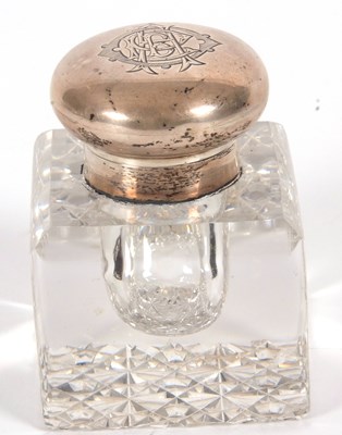 Lot 4 - An early 20th Century glass and silver mounted...