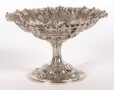 Lot 5 - A small Victorian silver pedestal dish having...