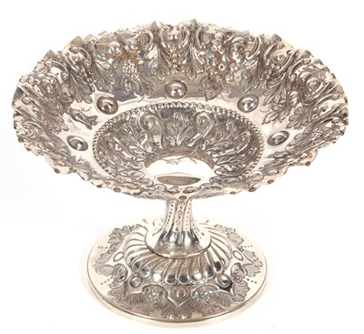 Lot 5 - A small Victorian silver pedestal dish having...