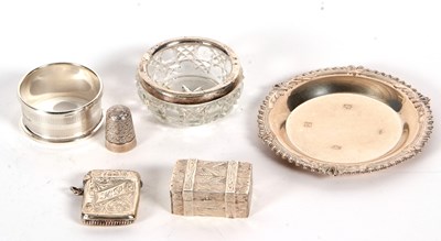 Lot 27 - Mixed Lot: A small silver dish, Birmingham...