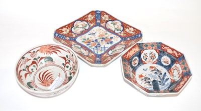 Lot 292 - Group of Japanese porcelain including a dish...