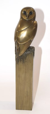 Lot 308 - A further ceramic sculpture of an owl on...