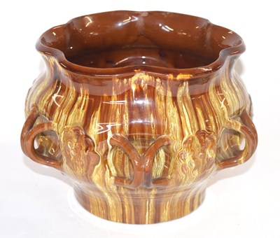 Lot 332 - A Linthorpe Pottery jardiniere shape number...