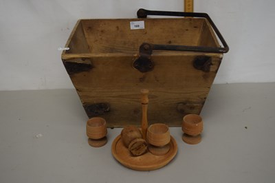 Lot 169 - Vintage pine and metal handled trug
