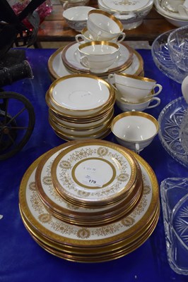 Lot 179 - A range of gilt decorated Coalport table wares,...