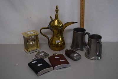 Lot 181 - Mixed Lot: Modern hip flasks, pewter tankards,...