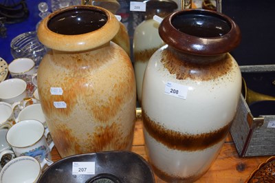 Lot 208 - Two mid Century West German pottery vases