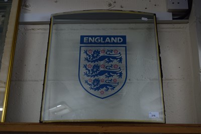 Lot 216 - A double glazed panel with the England...