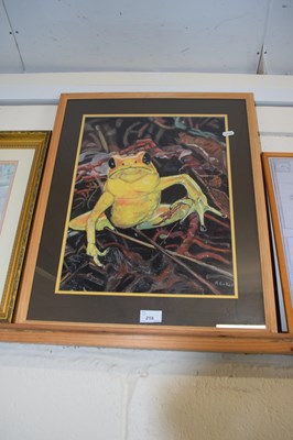 Lot 218 - Coker study of a frog, framed and glazed