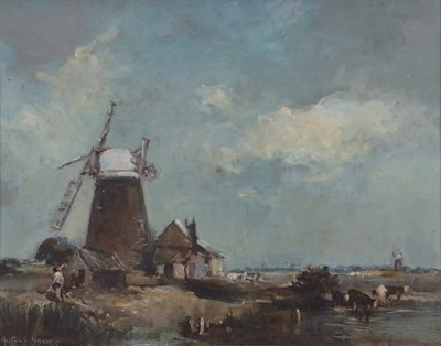 Lot 568 - Arthur Davies RBA RCA (1893-1988), 'Marsh Mill...