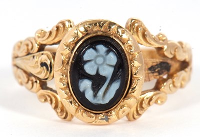 Lot 80 - An early 19th century memorial ring, set to...