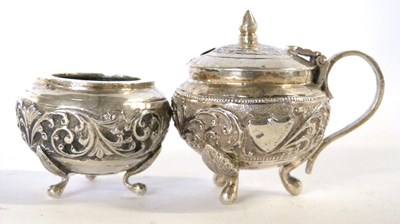 Lot 470 - Antique 19th Century Indian silver condiment...