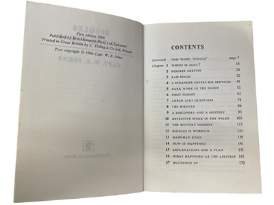 Lot 22 - CAPTAIN W E JOHNS: BIGGLES IN THE TERAI,...