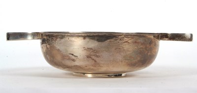 Lot 69 - A George VI silver large quaich of plain...