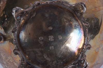 Lot 98 - A William IV silver teapot of compressed...