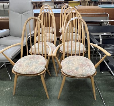 Lot 219 - A set of eight Ercol hoop and stick back...