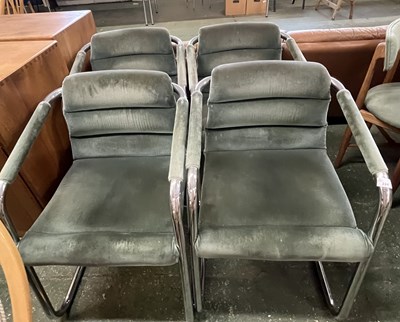 Lot 224 - Pieff - a set of four mid Century chrome...