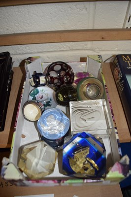 Lot 46A - A box of various assorted paperweights and...
