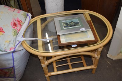 Lot 816 - Bamboo framed coffee table