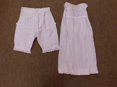 Lot 155 - Two cotton christening gowns, both with...