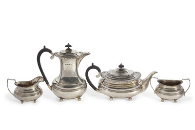 Lot 288 - A four-piece silver tea and coffee service of...