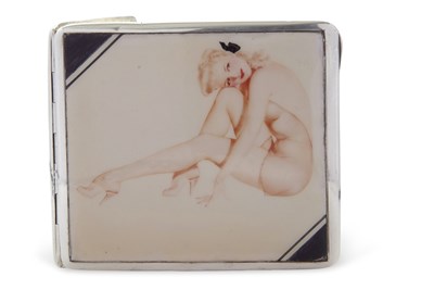 Lot 280 - A silver and enamel cigarette case of...