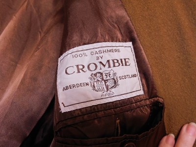 Lot 225 - A gentleman cashmere Crombie coat, double...